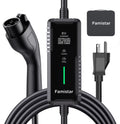 Famistar Level 1 & 2 EV Charger, 25 ft Adj. 8-16A 100-240V Portable Electric Car Fast Charger, Plug-in Electric Vehicle Charger Staion for J1772 EVS Green