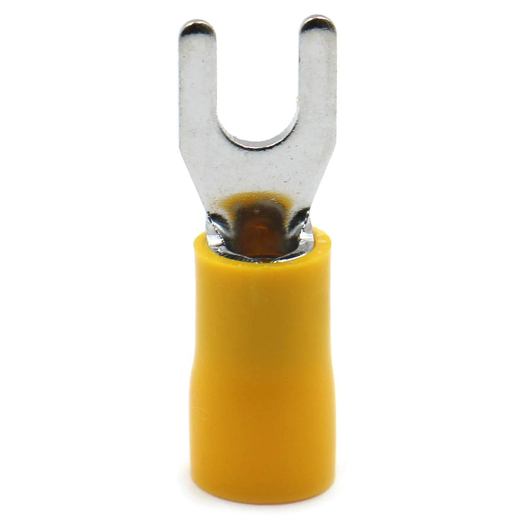 Insulated Fork Spade Wire Connector Crimp Terminal 12-10 AWG, Pack of 100 J921