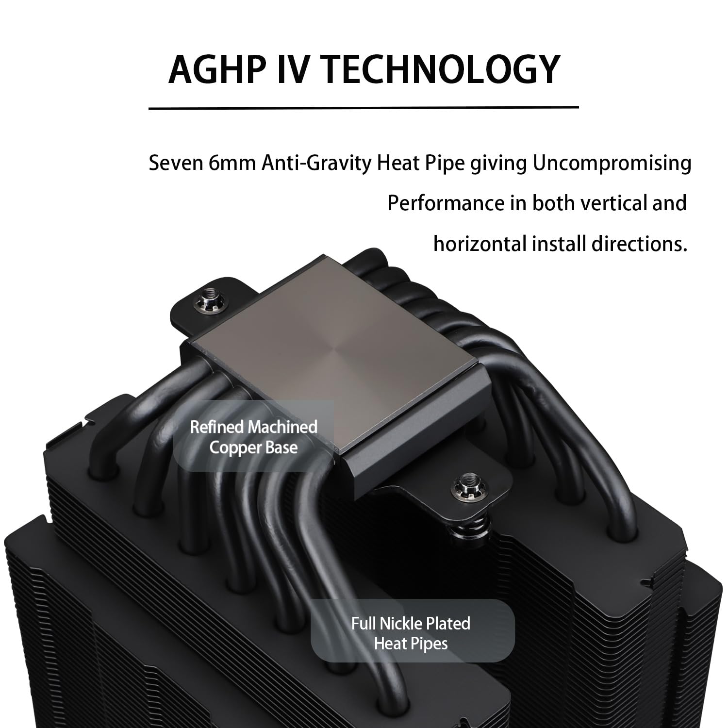 CPU Cooler with Dual PWM Fans and 7 Heat Pipes F295
