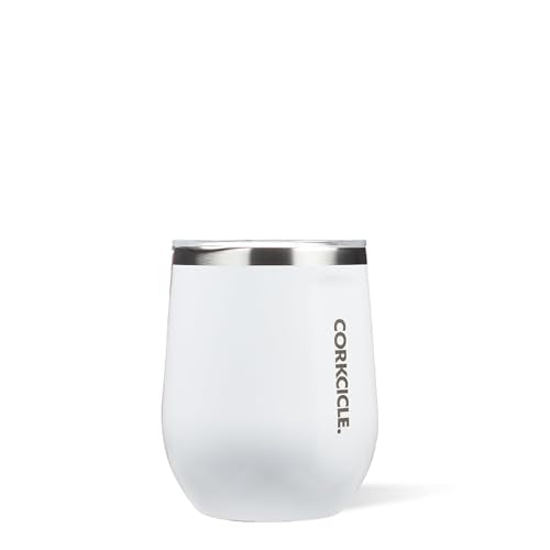 Insulated Stemless Wine Glass Tumbler, 12 oz, Stainless Steel, Powder Blue T624