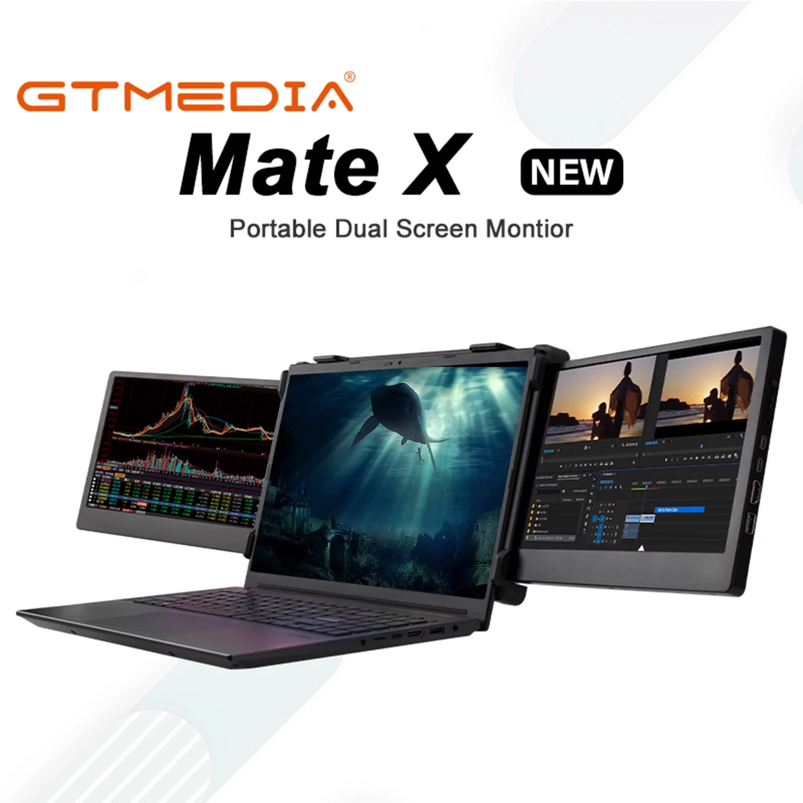 Portable Dual Screen Monitor for Laptop 11.6 Inch IPS 1080P S77576