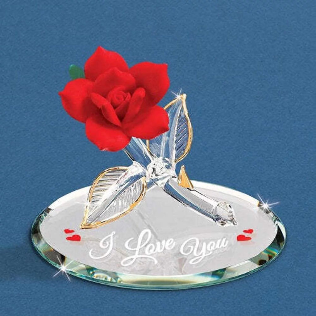 Red Rose Glass Figurine C576924