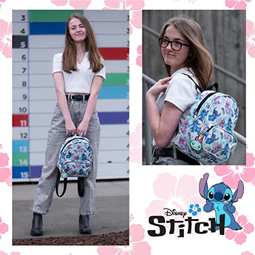 Mini Backpack Purse with Allover Print, 10.5 Inch, Faux Leather U4052