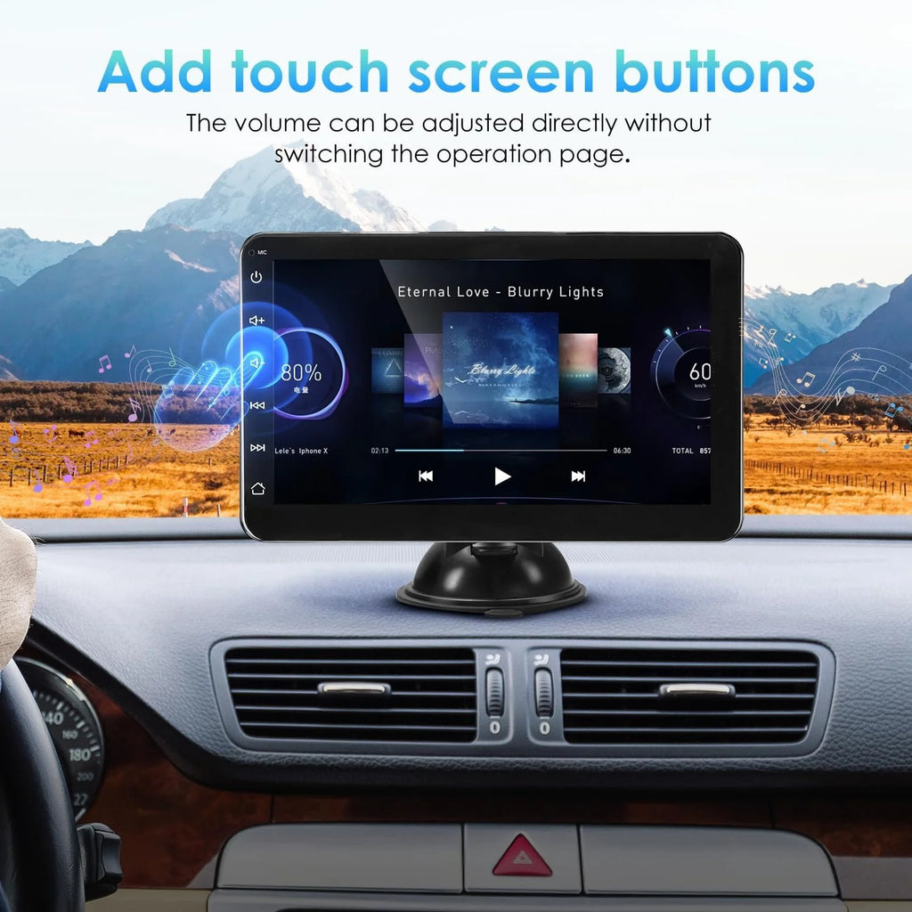 Portable 7-Inch Car Stereo with Wireless CarPlay & Android Auto W452