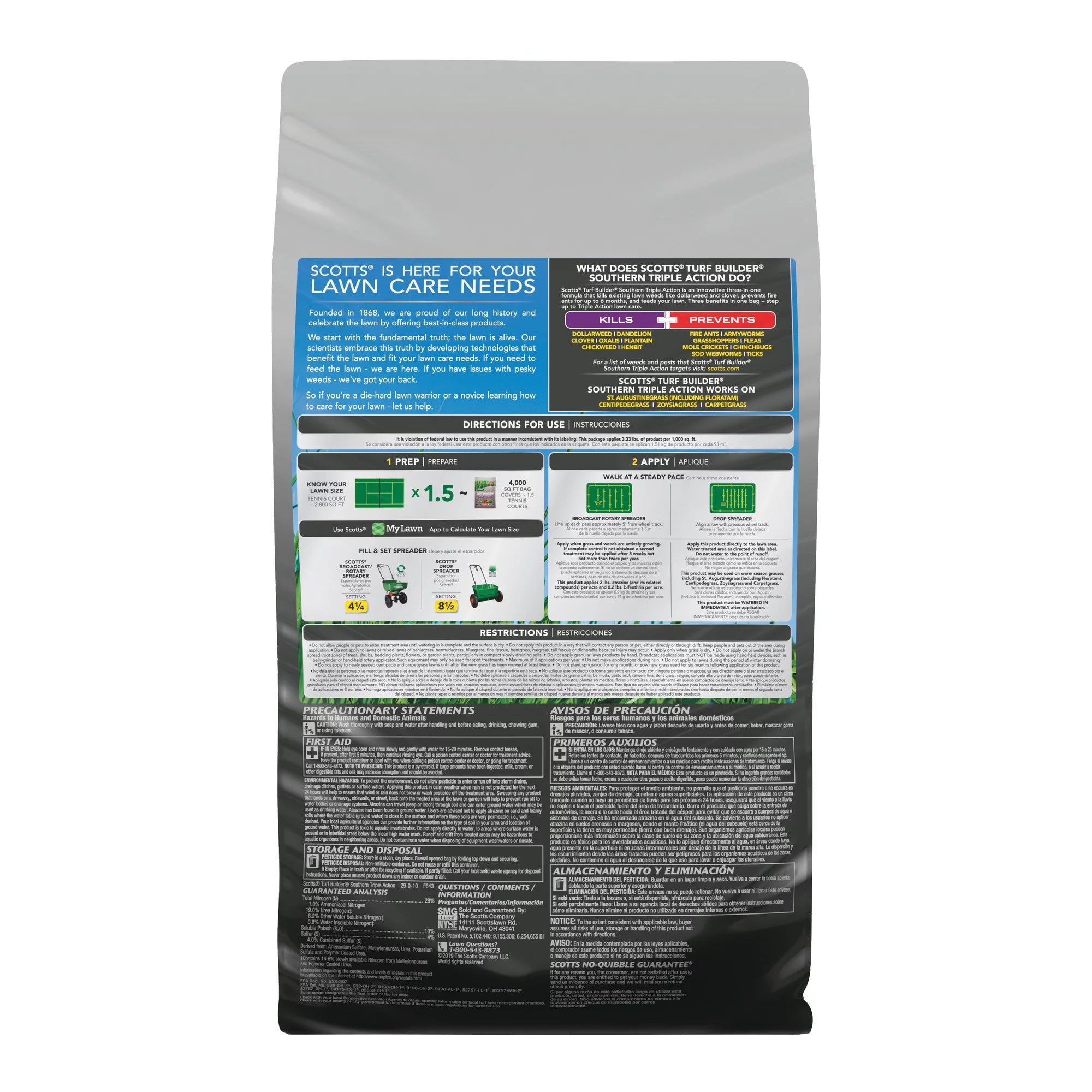 Southern Triple Action Lawn Fertilizer, 4000 sq ft O655