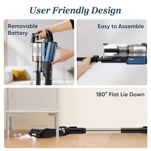 Cordless Stick Vacuum Cleaner with Tangle-Resistant Design, 50 Min Runtime N80748
