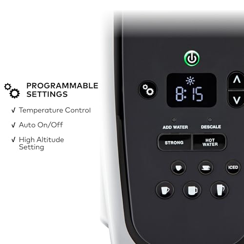 Single Serve K-Cup Pod Coffee Maker with Strength and Temperature Control V671355
