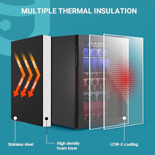 Mini Fridge with Glass Door for Beverages, 2.7 cu.ft X73062