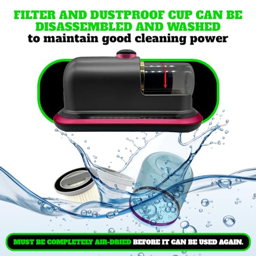 Cordless Mattress Vacuum Cleaner for Deep Cleaning, Red K99962