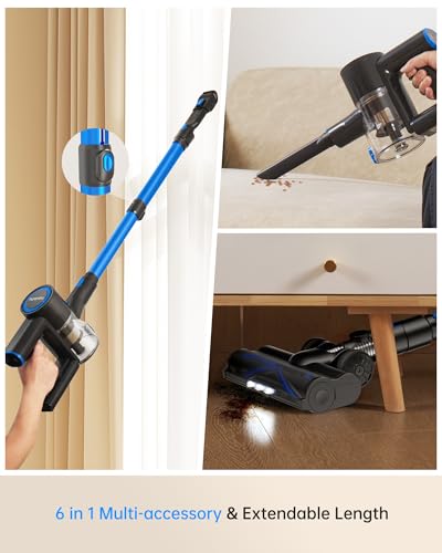 Cordless Vacuum Cleaner for Home, Lightweight Stick Vacuum with Detachable Battery F98570