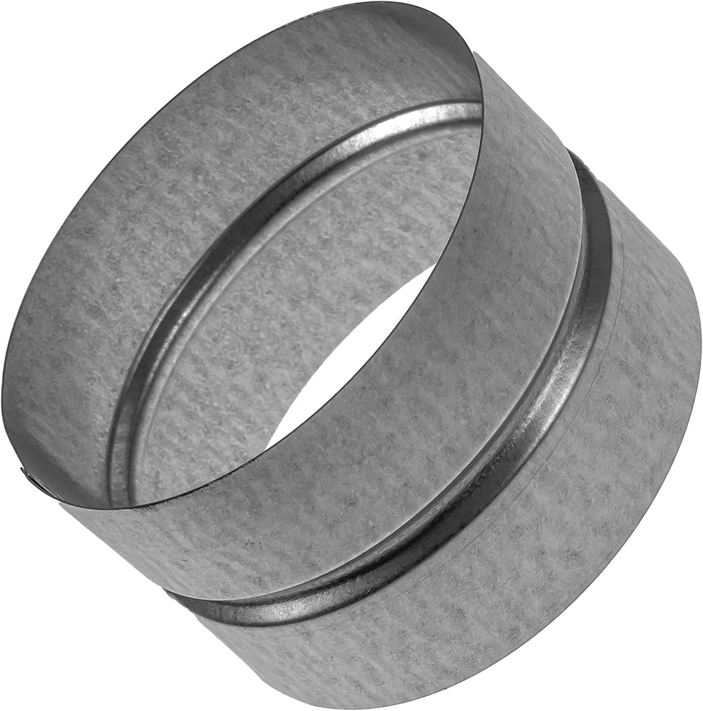 4" Galvanized Steel Duct Connector - Round Ventilation Duct Extension V604