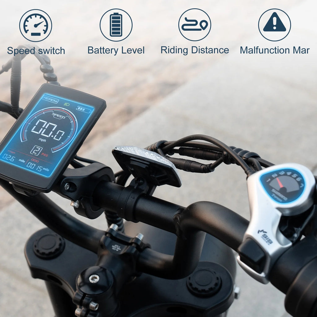 Electric Bike for Adults, 48V 15Ah Removable Battery, 20" Fat Tire Mountain Bicycle H86130