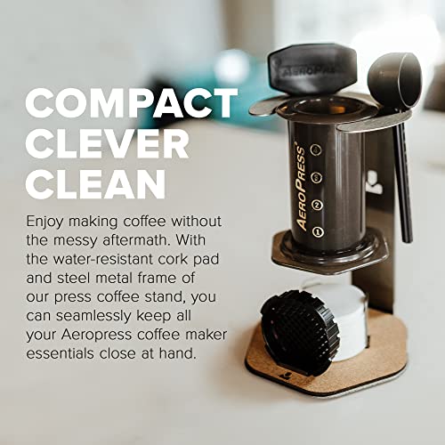 Coffee Maker Organizer Caddy Station with Steel and Cork K585932