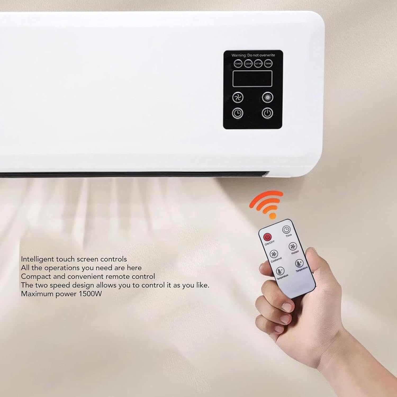 Ductless Mini Split AC/Heating System, Wall Mounted with Remote Control T1938