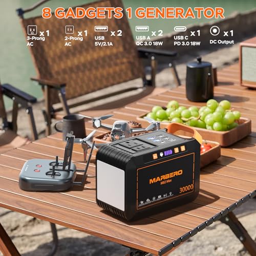 Portable Power Station 88Wh Camping Lithium Battery Solar Generator with AC Outlet S182630