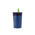 Owala Kids Insulation Stainless Steel Tumbler with Spill Resistant Flexible Straw, Easy to Clean, Kids Water Bottle, Great for Travel, Dishwasher Safe, 12 Oz, Pink and Purple (Lilac Rocket)