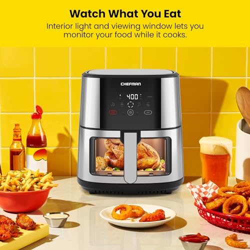 XL 8-Qt Touch Digital Air Fryer, Nonstick Dishwasher-Safe, Stainless Steel I664659