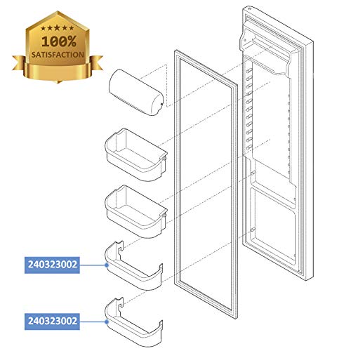 Refrigerator Door Bin Shelf, Clear, Double Unit I186581