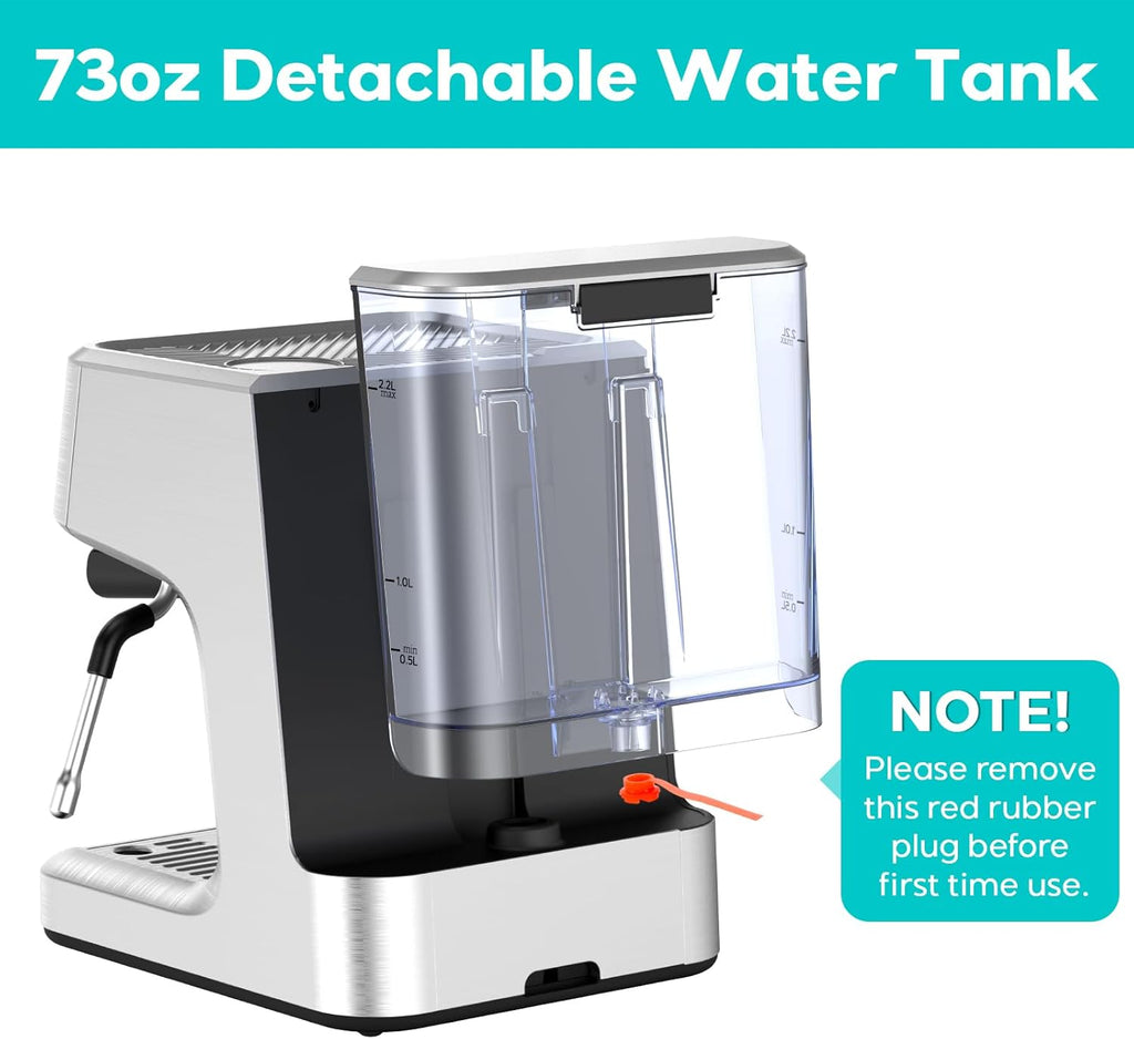 Espresso Machine with LCD Display and Milk Frother N923