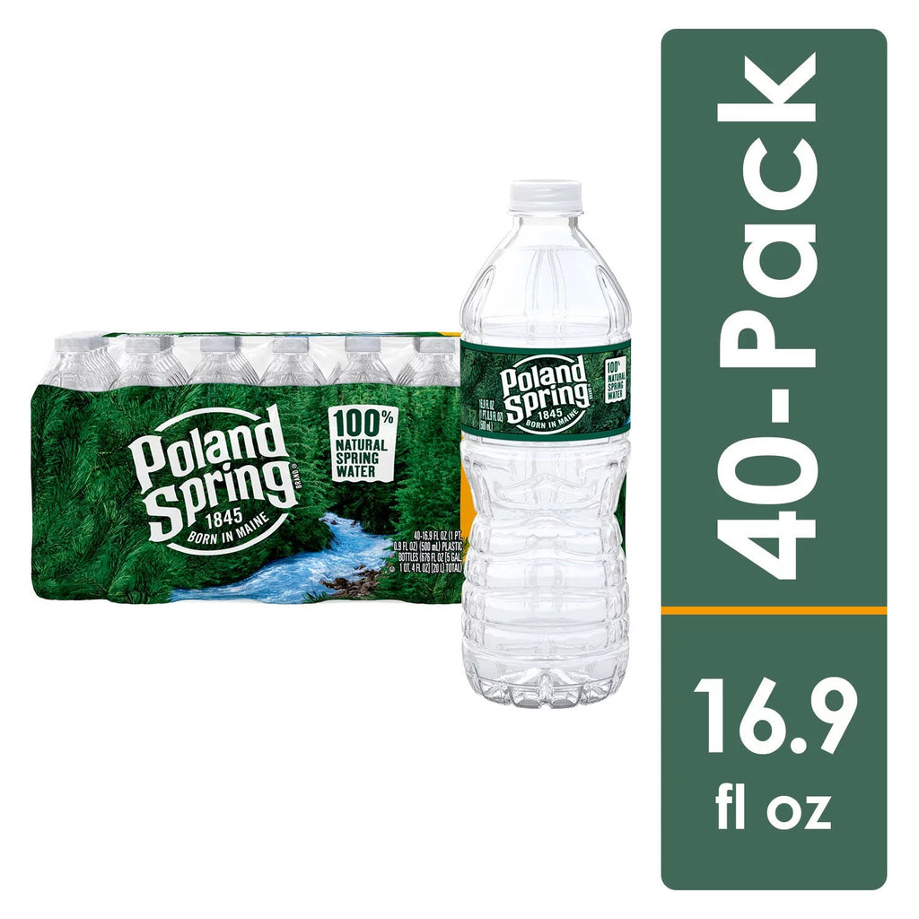 Natural Spring Water, 16.9 Fl Oz, 40 Count Y9079