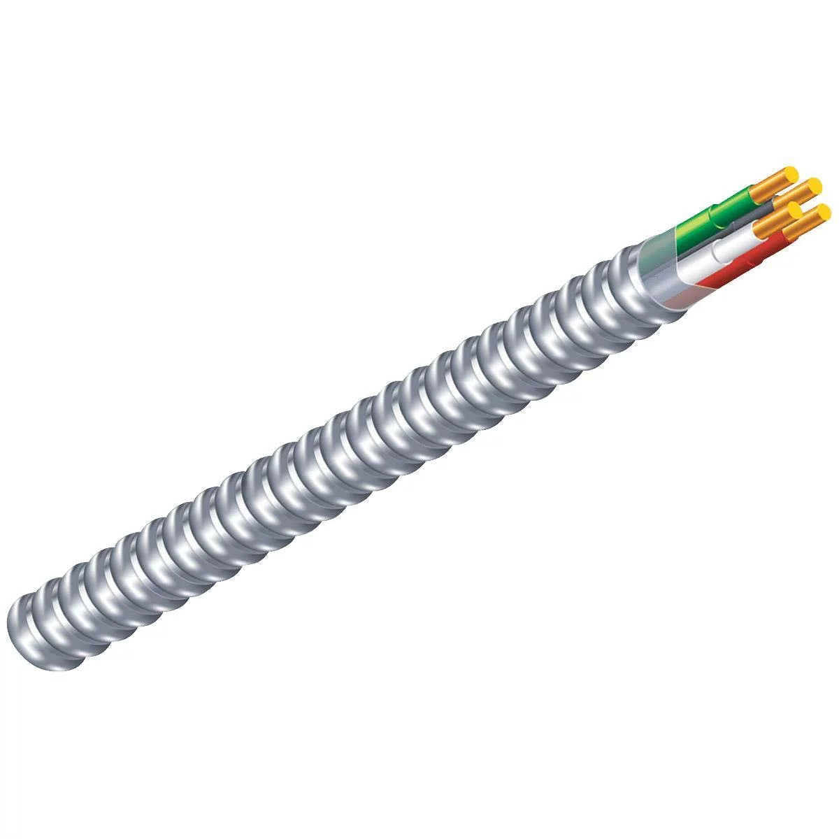 14/2 Aluminum Armored Cable, 600V, 250 ft Coil W157611