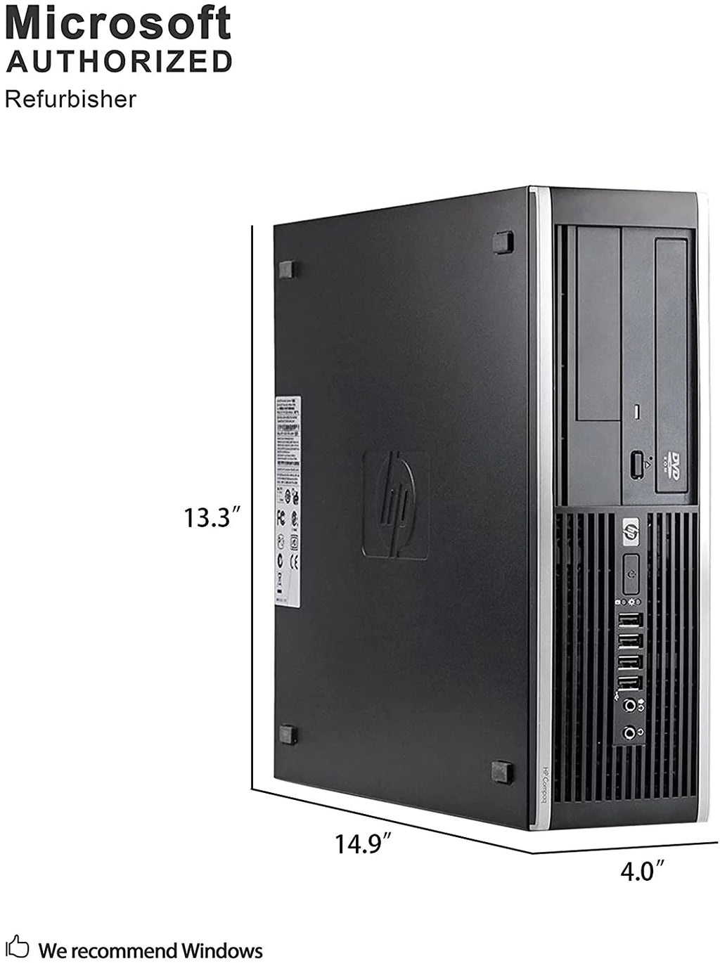 Refurbished Desktop Computer Tower PC, Intel Quad Core i3, 4GB RAM, 2TB HDD, Windows 10 Pro, with Keyboard and Mouse E174685
