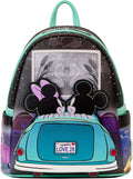 Loungefly Mickey & Minnie Date Night Drive-In Lenticular Mini Backpack Standard