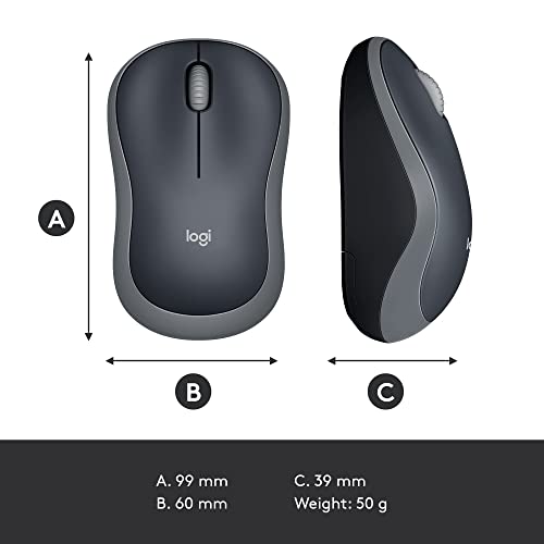 Wireless Mouse, 2.4GHz with USB Receiver, 12-Month Battery Life O87248