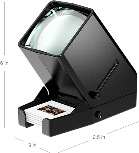 35mm Slide and Film Viewer, 3X Magnification LED Lighted, USB or Battery Powered K988