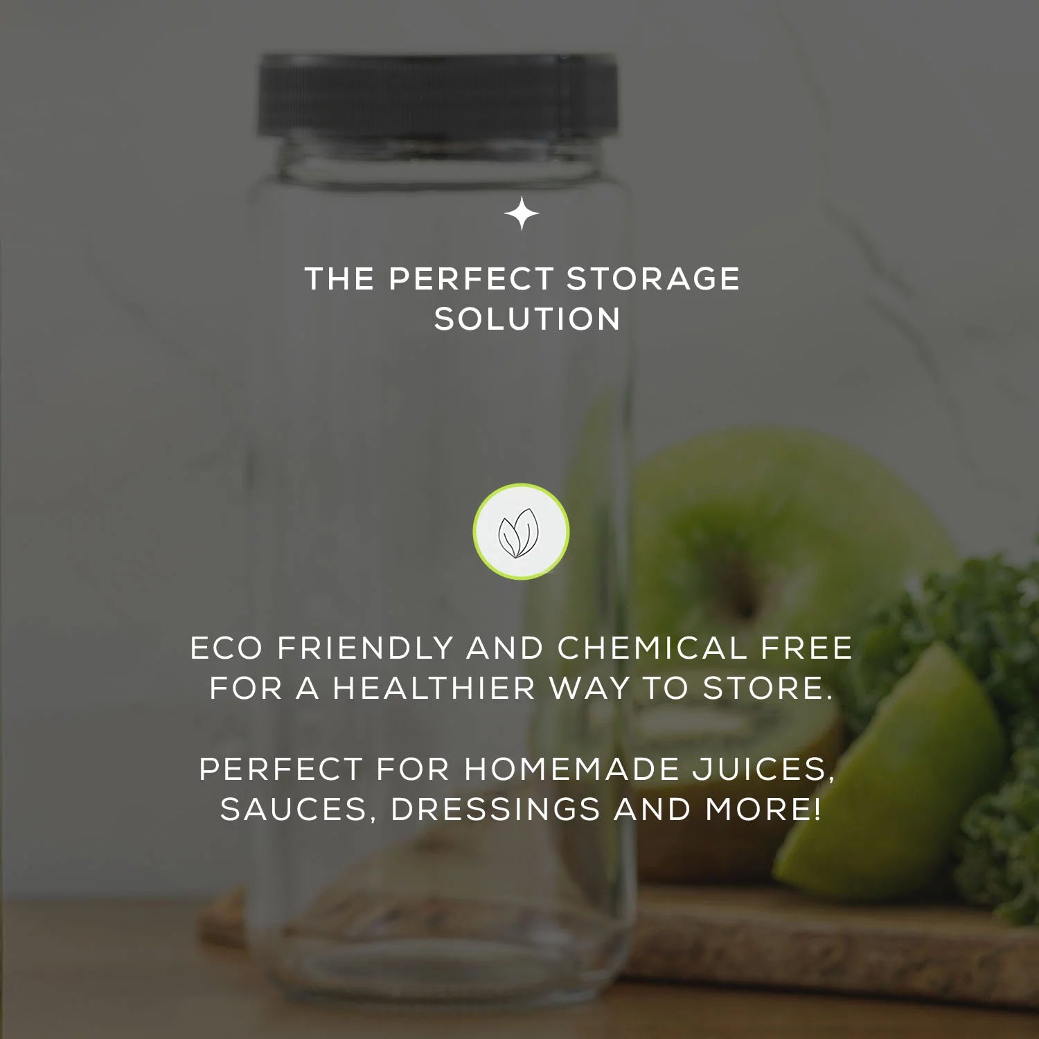 Glass Juice Bottles with Leakproof Lids, Set of 8 O1368