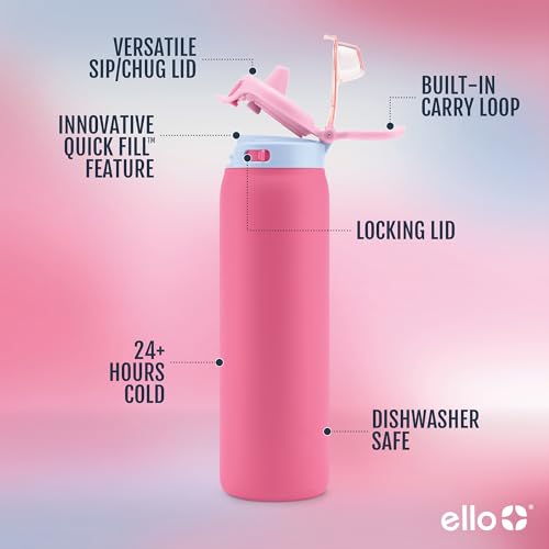 Stainless Steel Water Bottle with Leak Proof Lid, 22oz J59428
