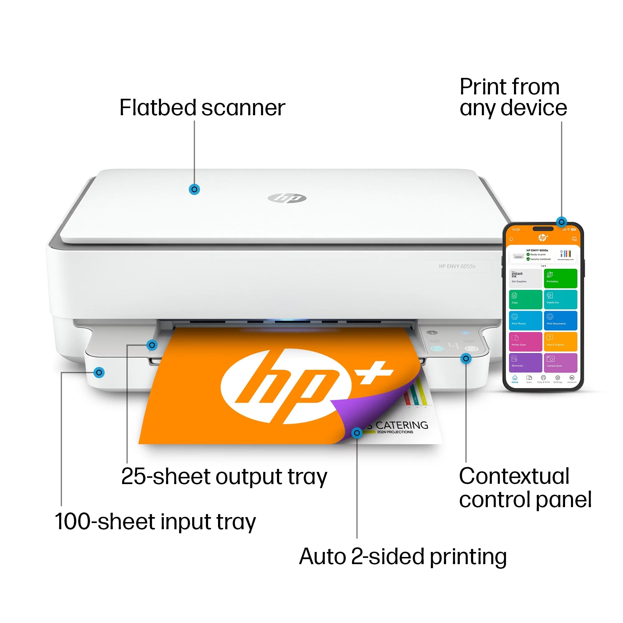 Wireless Color Inkjet Printer with Instant Ink H507022
