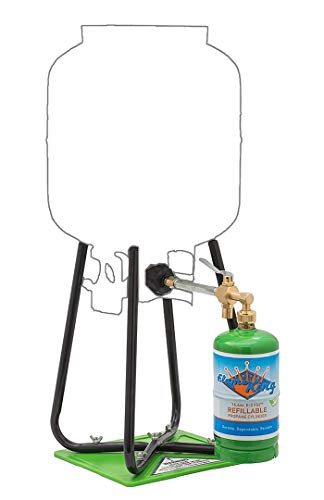 20 lb Steel Propane Tank Cylinder with 2-Pack Refillable 1LB Propane Cylinders Z655