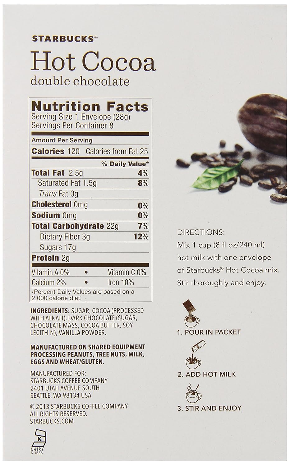 Hot Cocoa Mix, Double Chocolate, 8 oz A49280