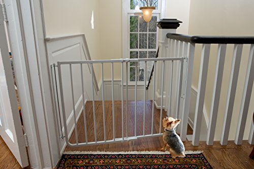 Adjustable Stairway Safety Gate for Kids and Pets, 27 to 42.5 Inches Wide, Black E17573