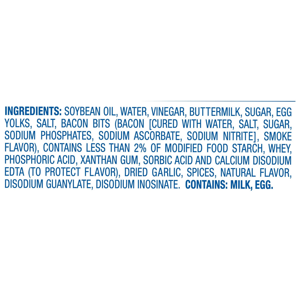 Ranch Salad Dressing with Bacon, 16 fl oz, 2-Pack T758
