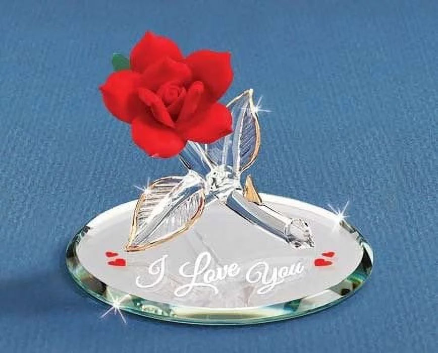 Glass Baron ~ Red Rose I Love You