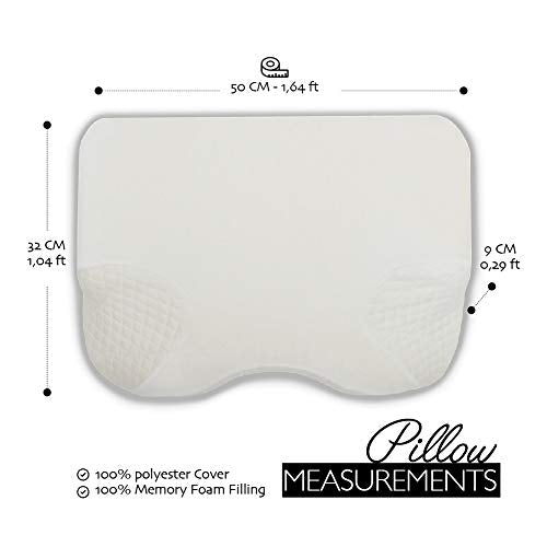 CPAP Pillow for Side and Back Sleepers with Memory Foam T733