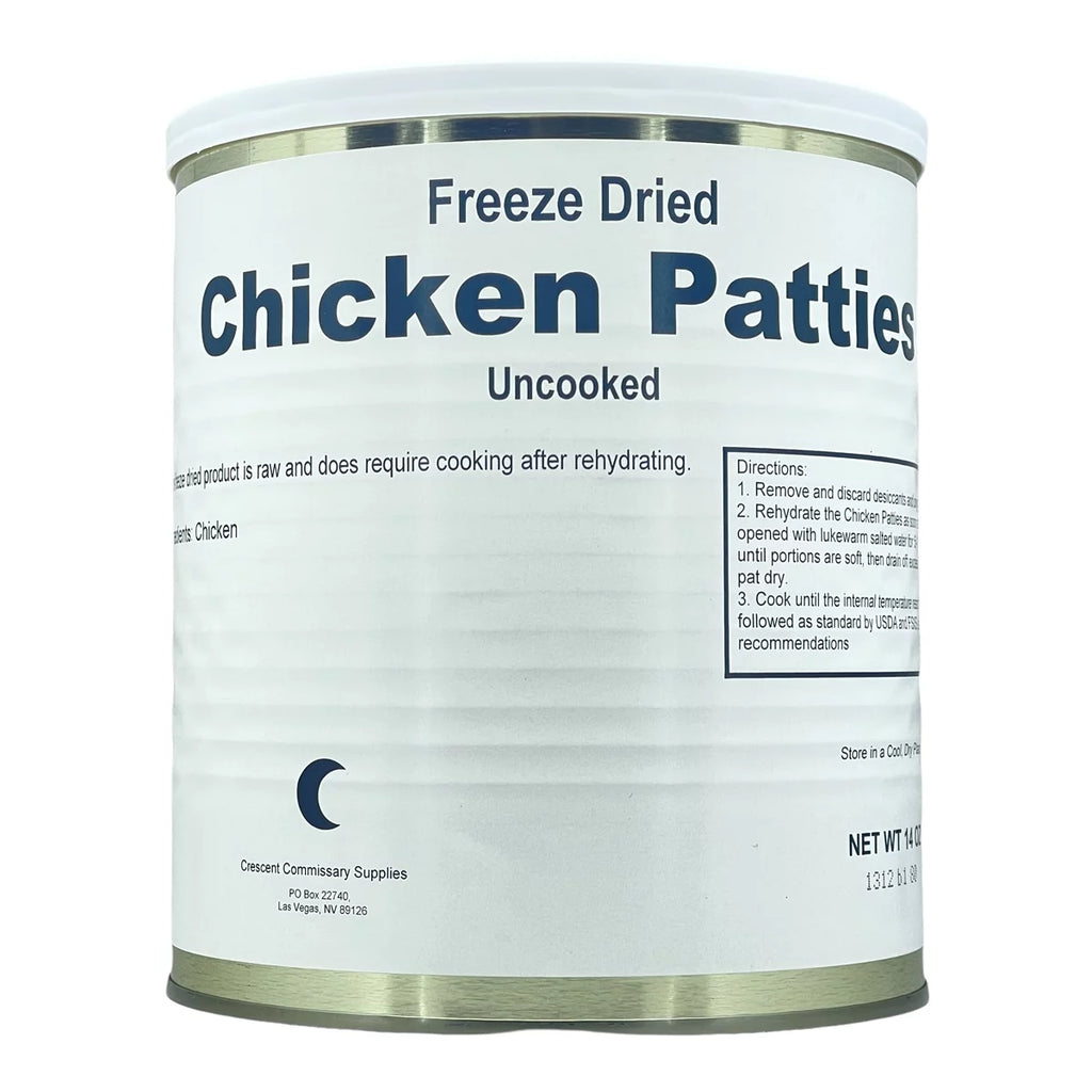 Freeze Dried Chicken Patties Emergency Food, 6 Cans W17716