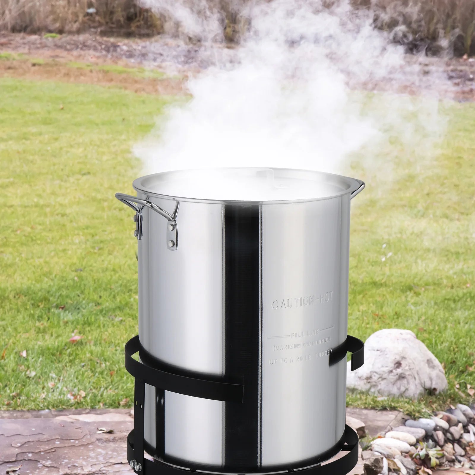 Turkey Fryer 30 Qt Cooker Set with Tripod Stand and Gas Burner W63523