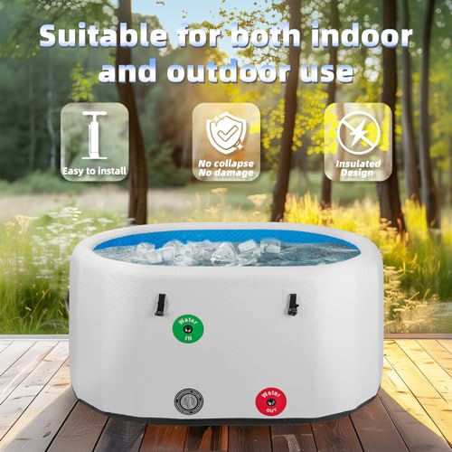 Cold Plunge Tub for Athletes, Portable Ice Bath for Home and Outdoor U91502