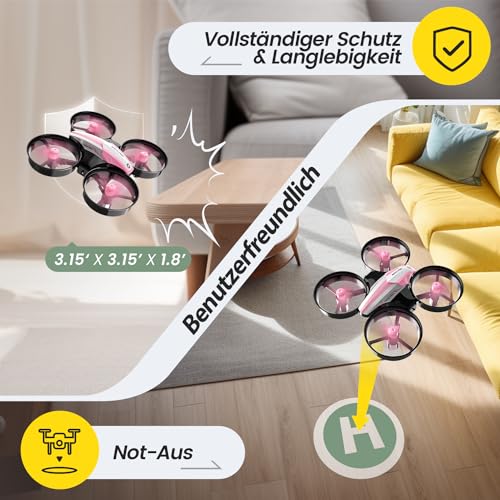 Mini Drone for Kids and Beginners with Auto Hovering, 3D Flips, Red W268211