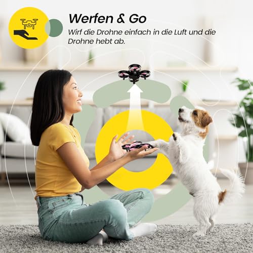 Mini Drone for Kids and Beginners with Auto Hovering, 3D Flips, Red W268211