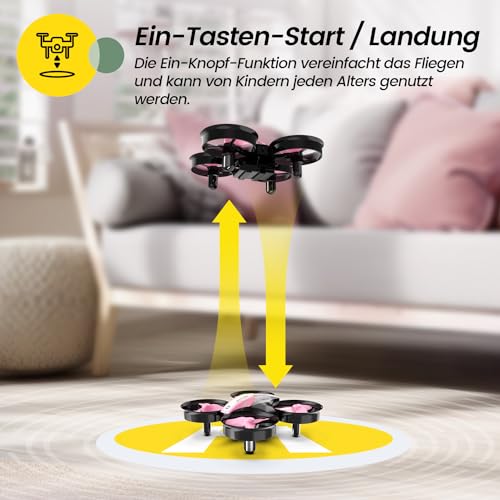 Mini Drone for Kids and Beginners with Auto Hovering, 3D Flips, Red W268211