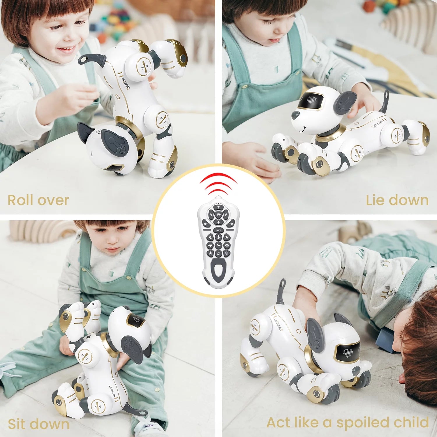 Remote Control Robot Dog for Kids Interactive Robotic Pet Follow Me Programmable Sing and Dance H2616