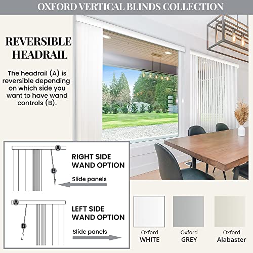 Vertical Blinds for Doors, Blackout Window Shade, 78"W x 84"H Q307