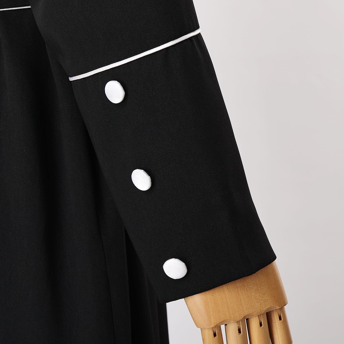 Men's Priest Cassock Pastor Robe with Belt Q210