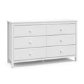 Storkcraft Alpine 6 Drawer Kids Double Dresser, White