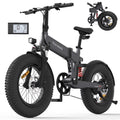 5TH WHEEL Thunder 1FT 20" Fat Tire Electric Bike, 48V 10.5Ah Removable Battery, 500W Motor Foldable Ebike with Dual Shock Absorbe, Shimano 6 Speed City Commuter Electric Bicycle for Adults