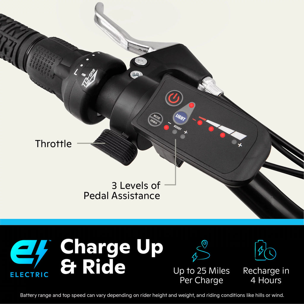 26-in. Electric Mountain Bike for Adults, 250W Motor O309